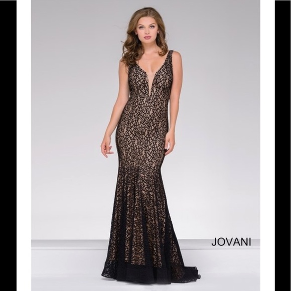 Fitted Floor Length Lace Dress